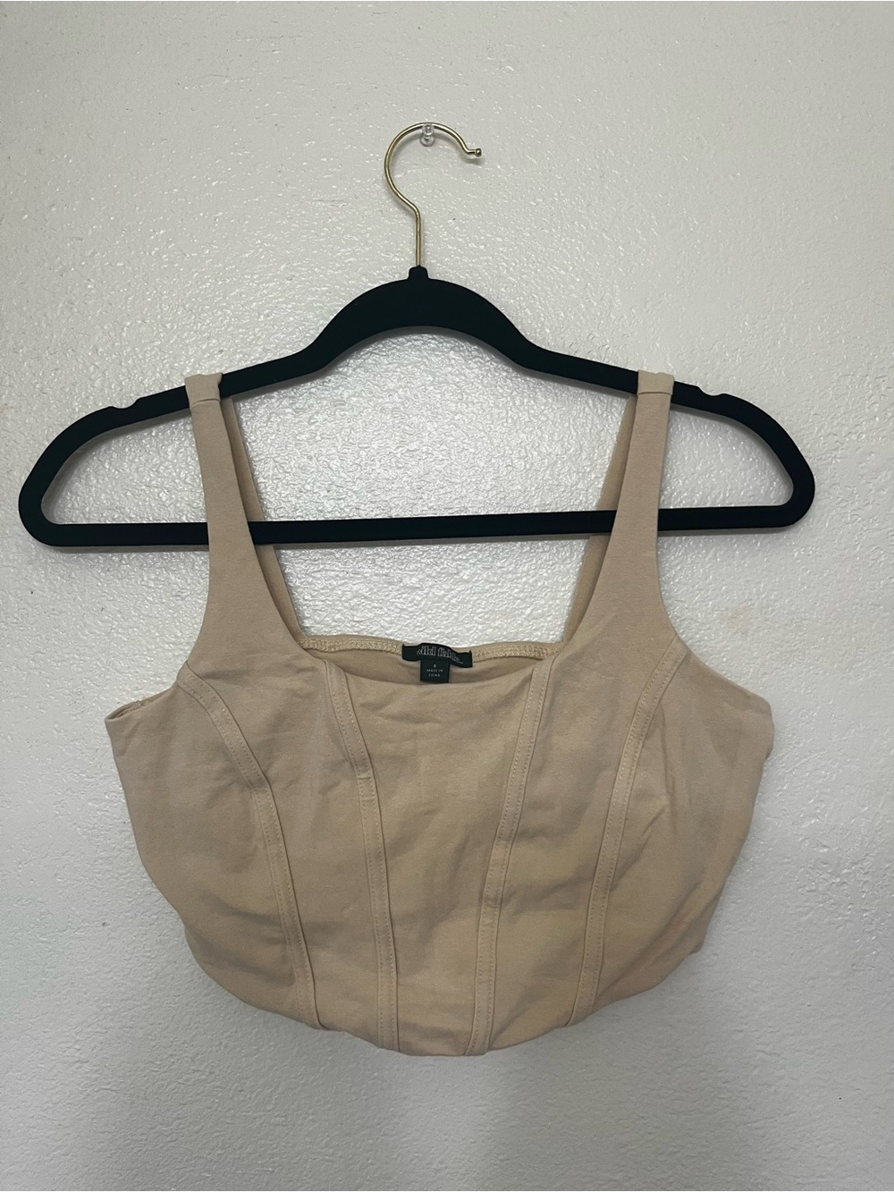 wild fable Beige Cropped Bustier Tank